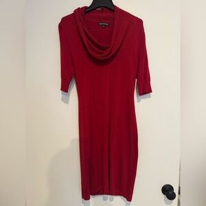 Express Rich Red Knit Sweater Dress